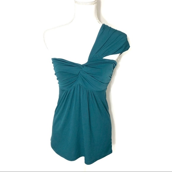 Loft Teal One Shoulder Top NWT XS - Picture 1 of 7